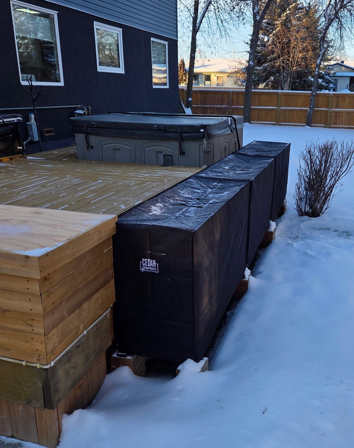 Customer photo review of Winter Covers for 30" Tall Raised Garden Beds
