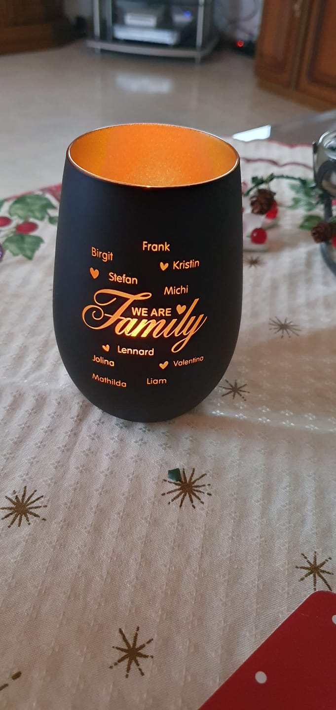 Customer photo review of We are Family - Familien-Windlicht