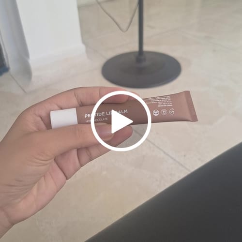 Customer video review of PEPTIDE LIP BALM