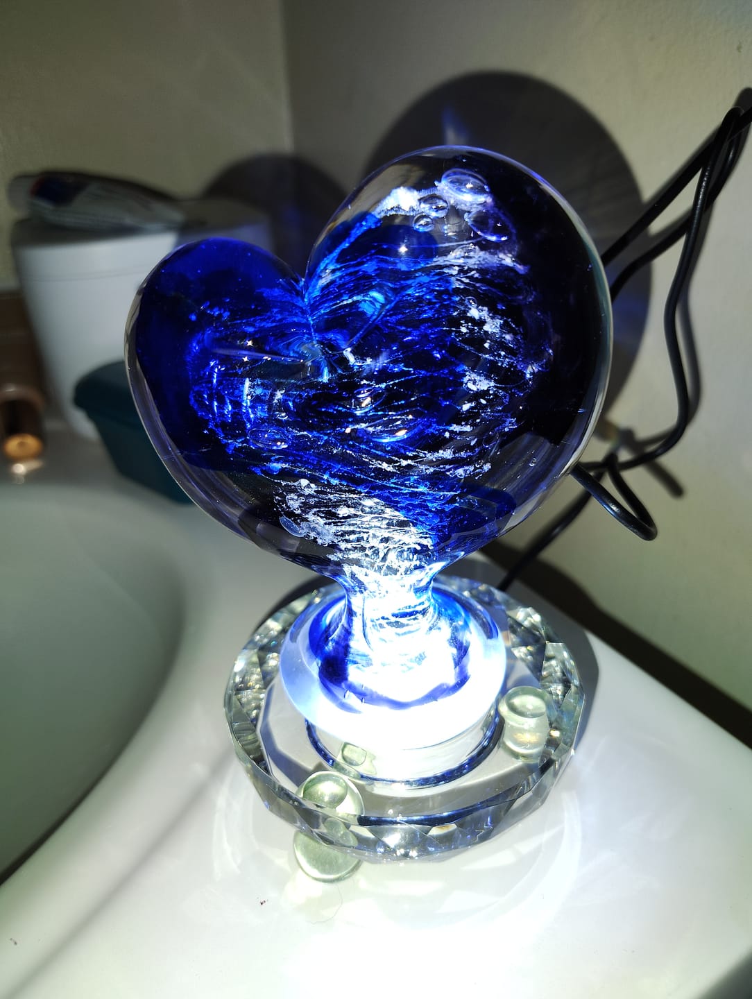 Customer photo review of Lucite Light Stand - White Light