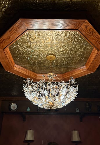 Customer photo review of Luxe Gold Crystal Blossom Floral Basket Chandelier