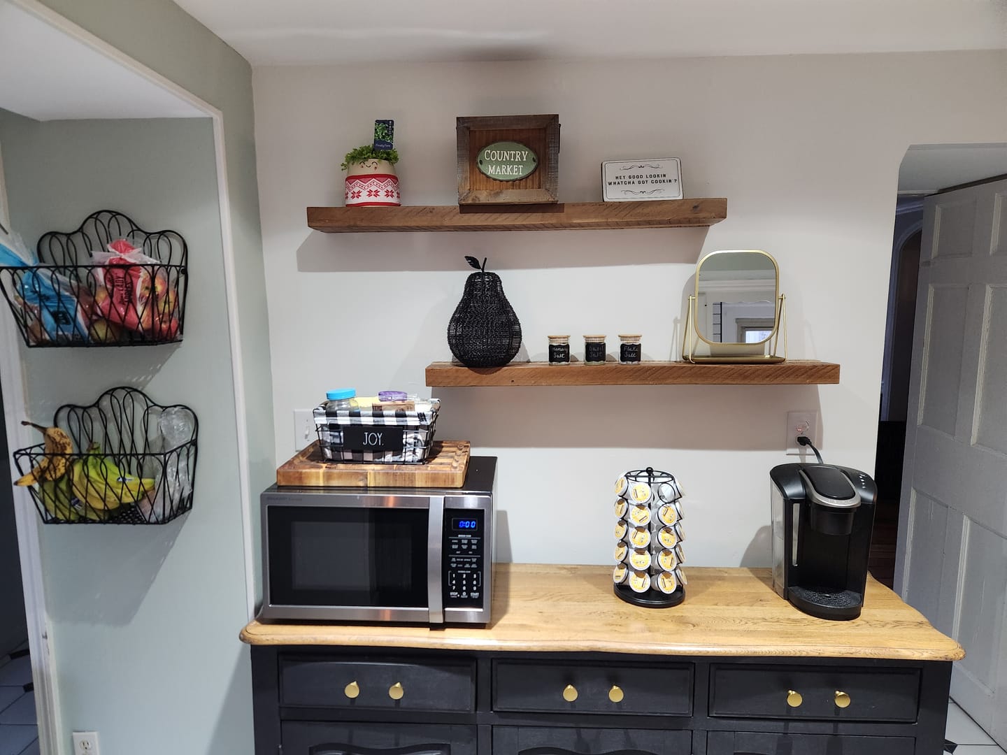 Customer photo review of RECLAIMED WOOD FLOATING SHELVES