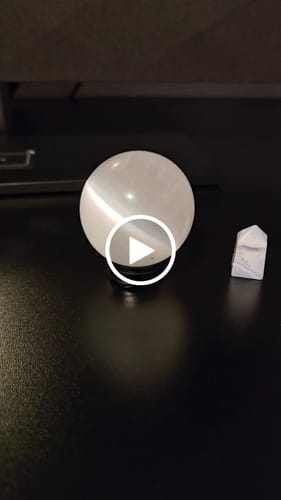 Customer video review of Selenite Sphere