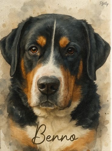 Customer photo review of Dein Haustier als Porträt - Individuelle Leinwand