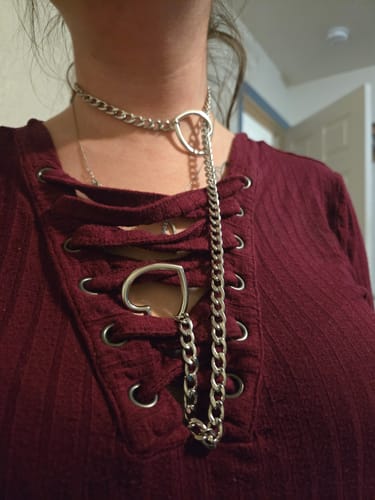Customer photo review of Heart Slip Chain