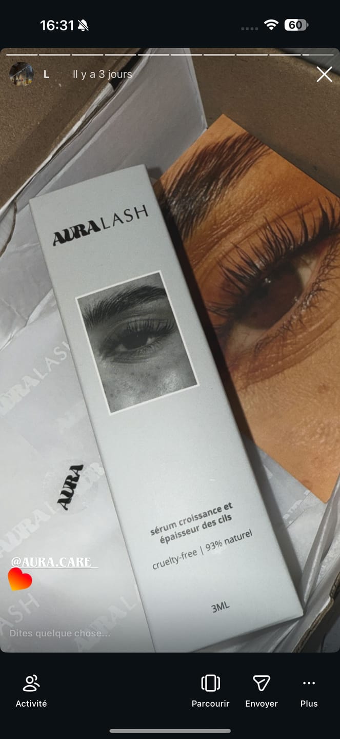 Customer photo review of SÉRUM AURA LASH