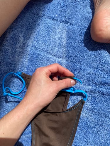 Customer photo review of Adjustable Bikini Bottoms - Mocha