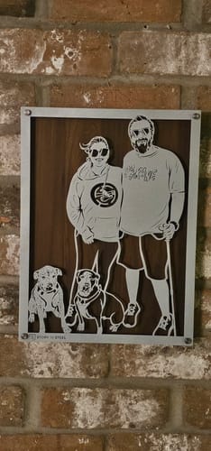 Customer photo review of Custom Metal Portrait