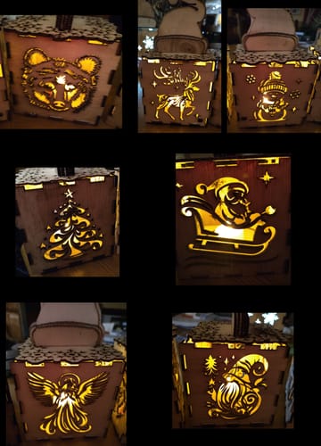 Customer photo review of Christmas candle holder 6 bundle laser cut svg file