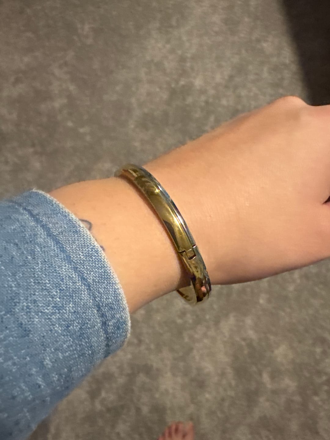 Customer photo review of Two Toned Everyday Bangle