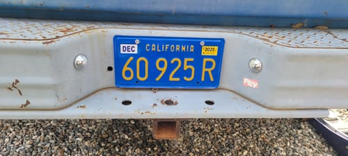 Customer photo review of 1973 CALIFORNIA LICENSE PLATE 6"x12" (156.5mm x 305mm)