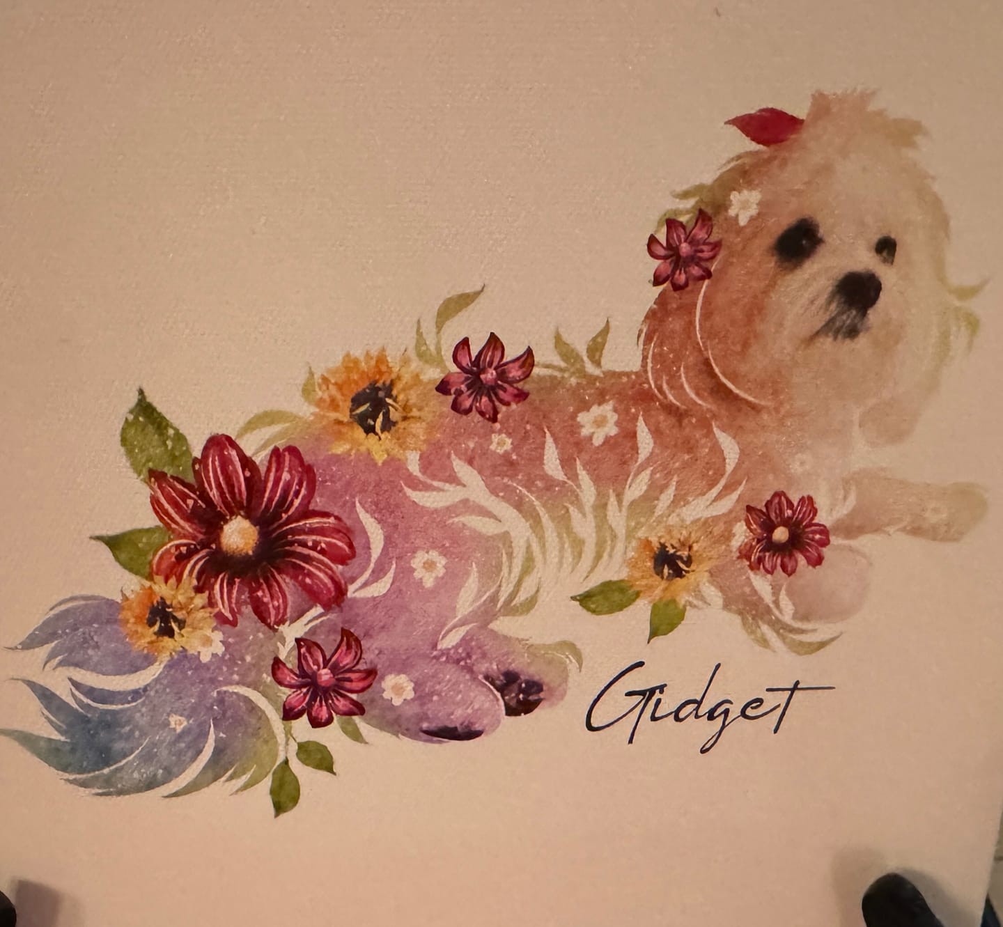 Customer photo review of Flowerpup Custom Pet Portrait (Humans too!)