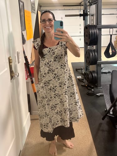 Customer photo review of Liza Apron Linen