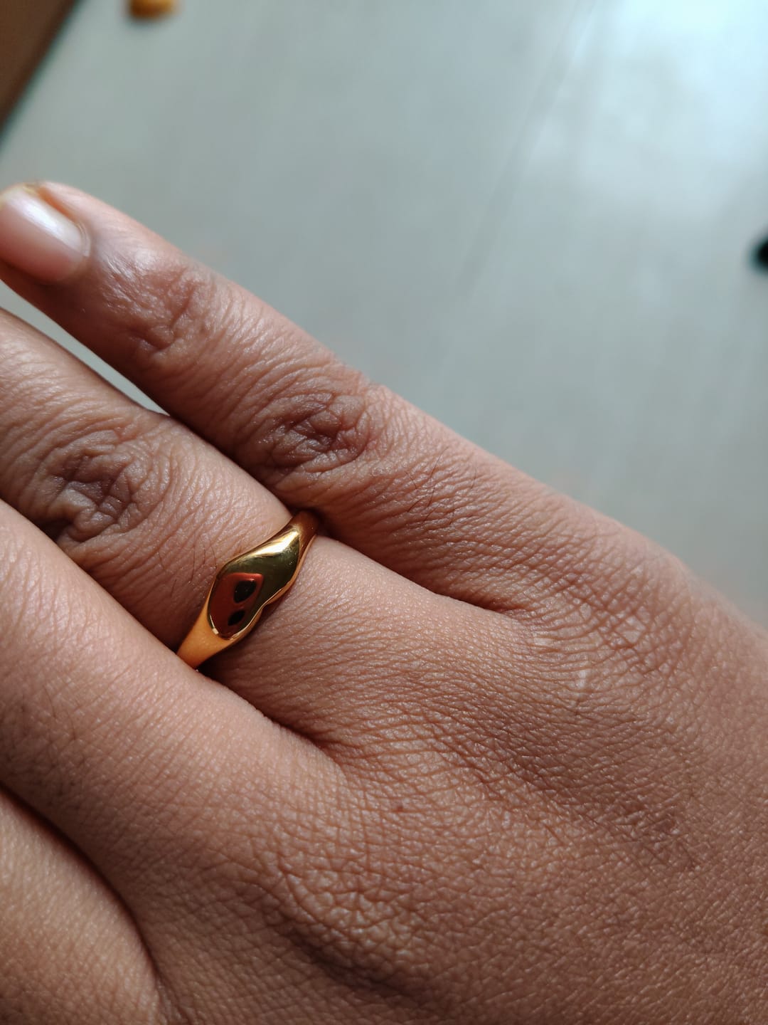 Customer photo review of Sleek Heart Ring