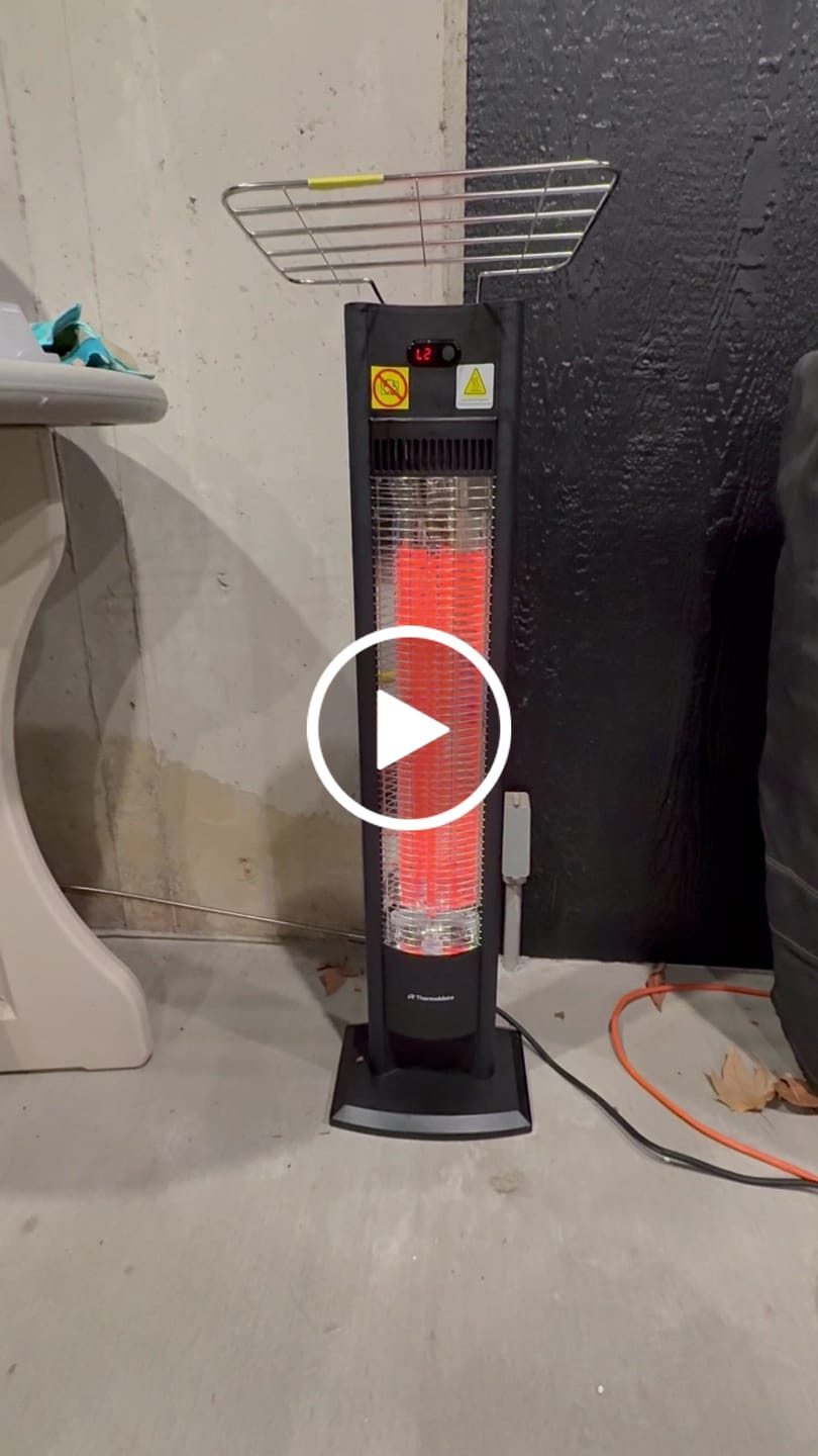 Customer video review of Electric Carbon Infrared Patio Heater - 1500W