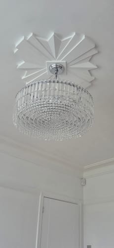 Customer photo review of 8/12-Light Glass Crystal Chandelier Island Chandelier