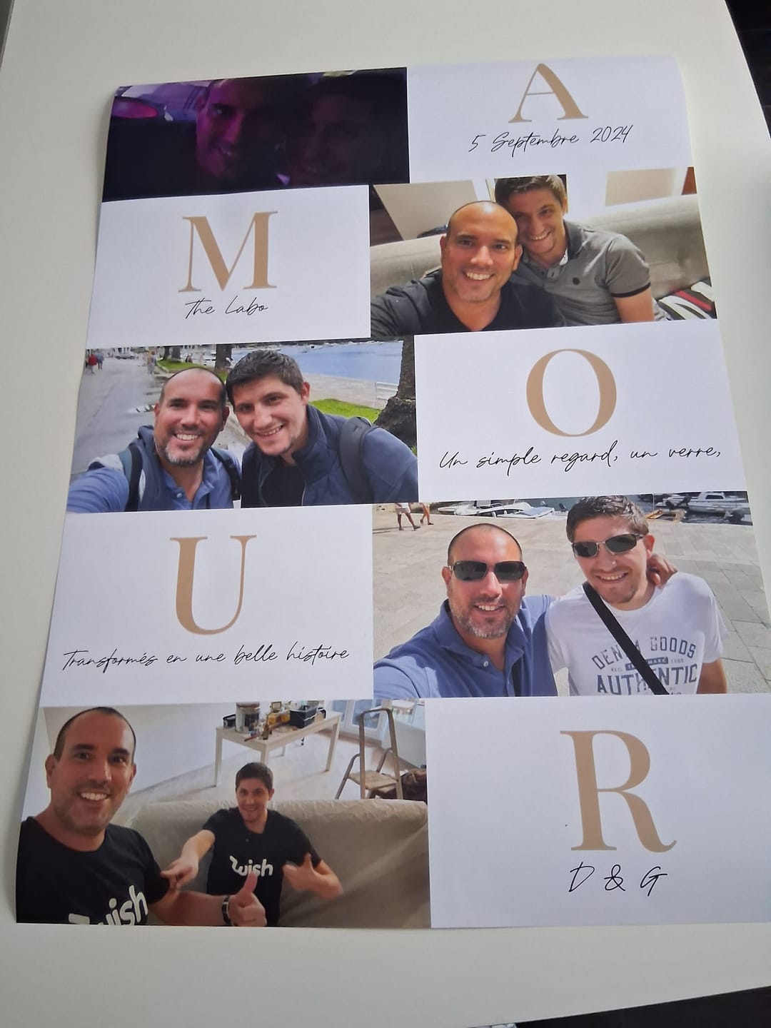 Customer photo review of Amour - Affiche personnalisée