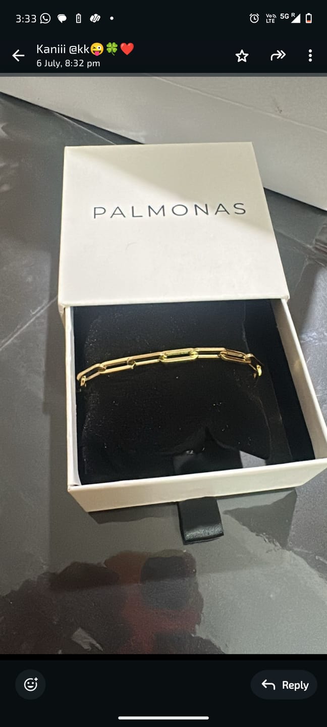 Customer photo review of Modern Link Chain Bracelet