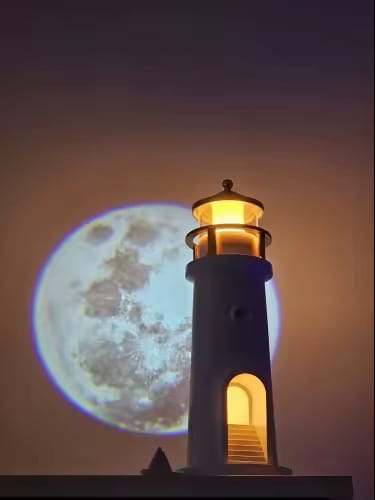 Customer photo review of Lampe Lunaire à Projection Phare