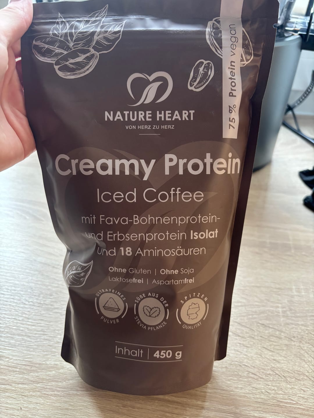 Customer photo review of Creamy Protein Iced Coffee