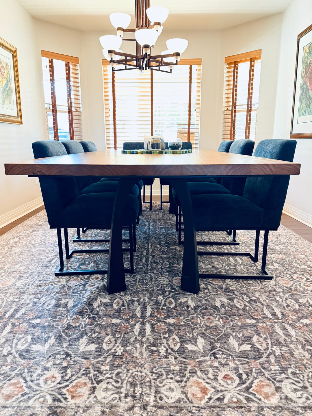 Customer photo review of Furniture Legs 419 Nura 28" H Metal Modern Dining Table Legs