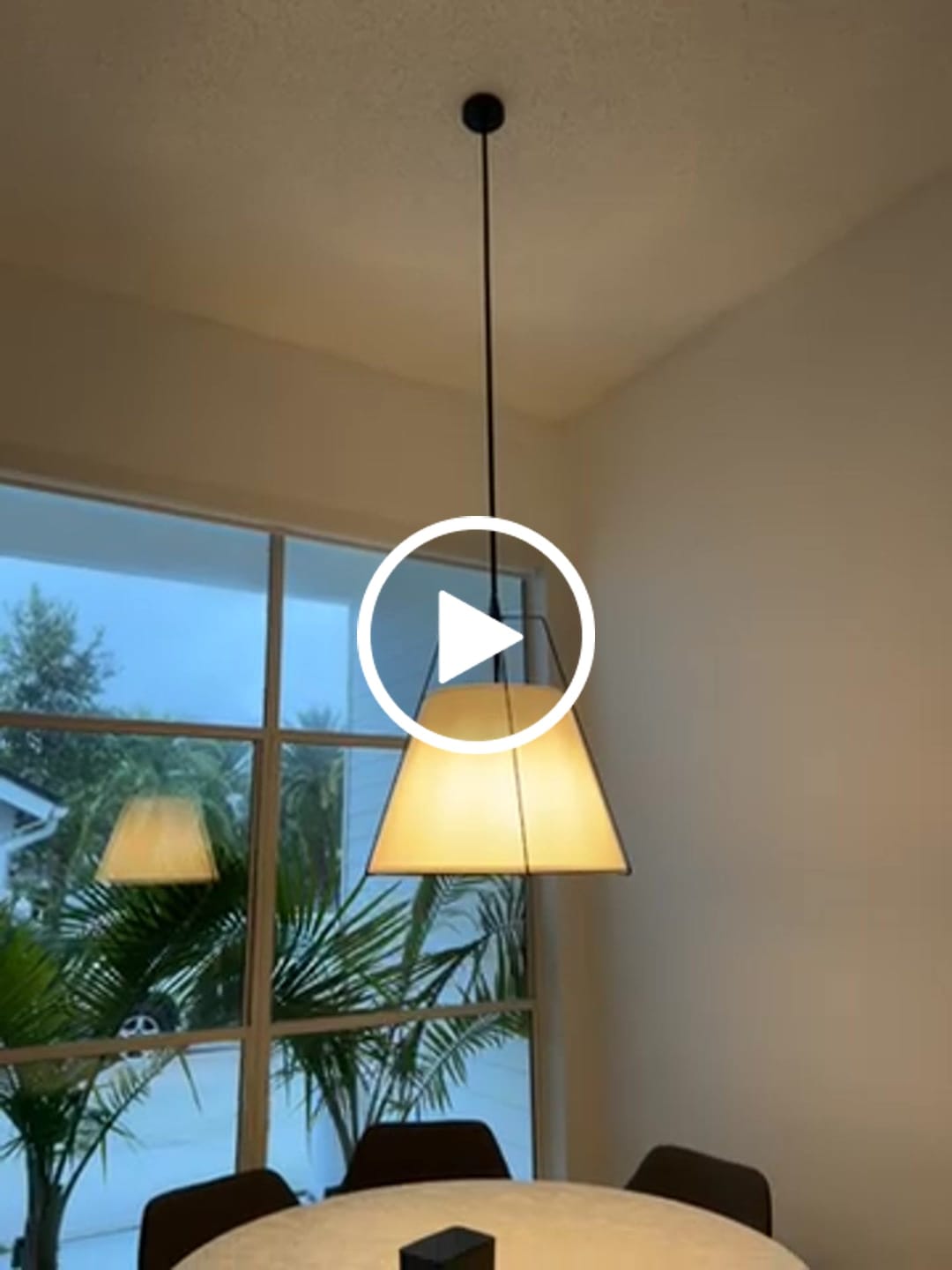Customer video review of Modern Fabric Conical Drum Cage Pendant Light