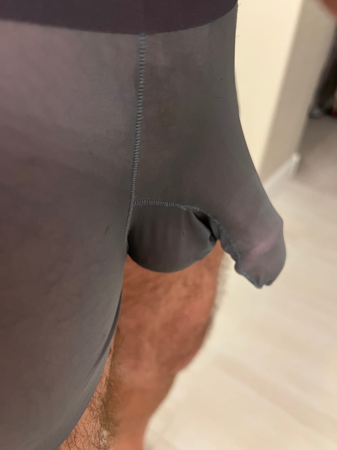 Customer photo review of 2 Pack Men's Ice Silk Separated Pouch Breathable Stretch Fit Trunks