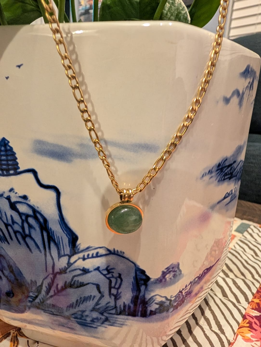 Customer photo review of Liza Jade Pendant Necklace