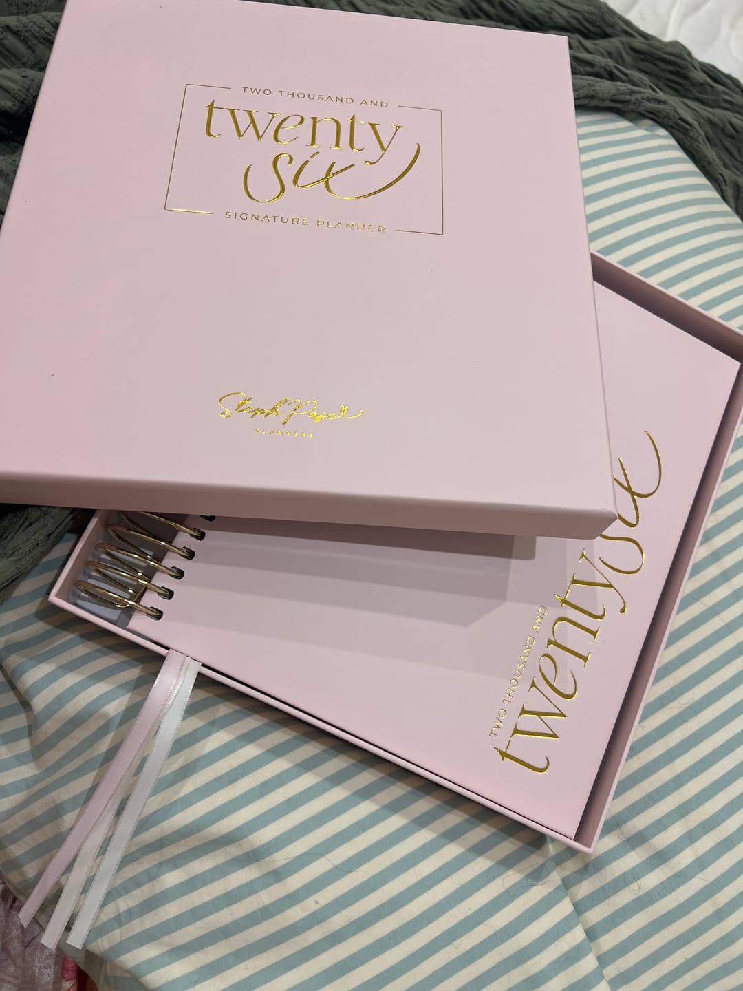 Customer photo review of 2026 Signature Planner - Blush + Yellow Gold