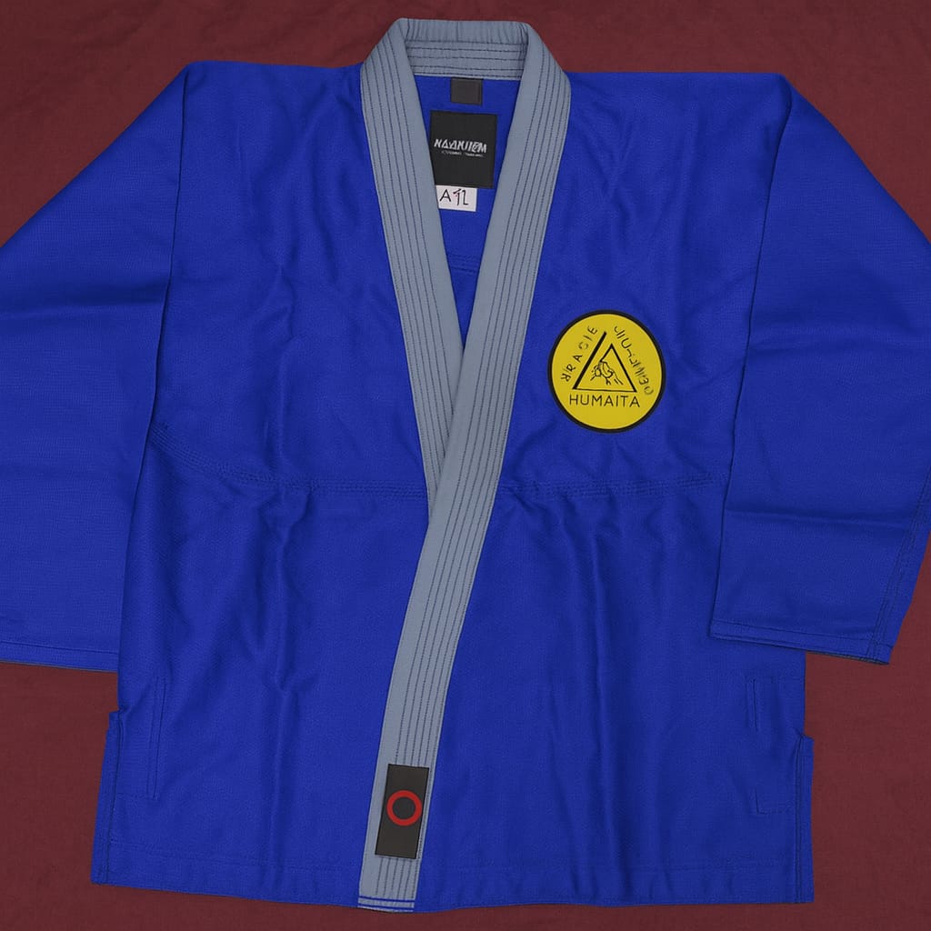 Customer photo review of Custom Blue with White Threads Brazilian Jiu JItsu gi
