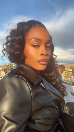 Customer photo review of CurlyMe Pre Bleached Knots Water Wave Hair 13x4/13x6 HD Lace Frontal Wig With Elastic Drawstring Wear Go Wig