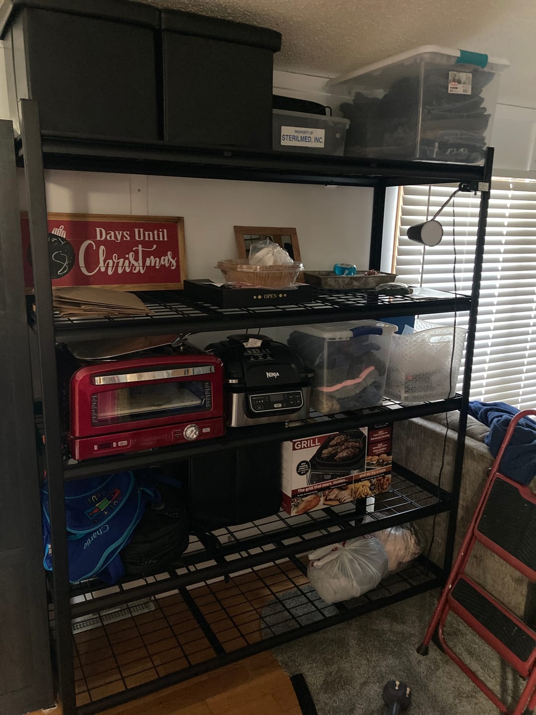 Customer photo review of REIBII 60" W Heavy Duty Metal Shelving Unit, Adjustable Shelves for Storage, Rust-Proof Shelving for Garage, Industrial, Warehouse, Basement & Workshop