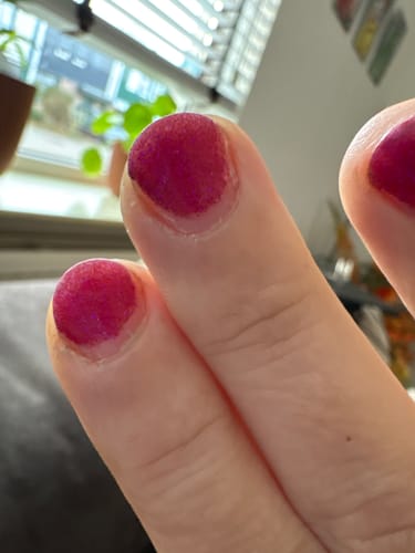 Customer photo review of Candy Pink Glitter Dipping Powder