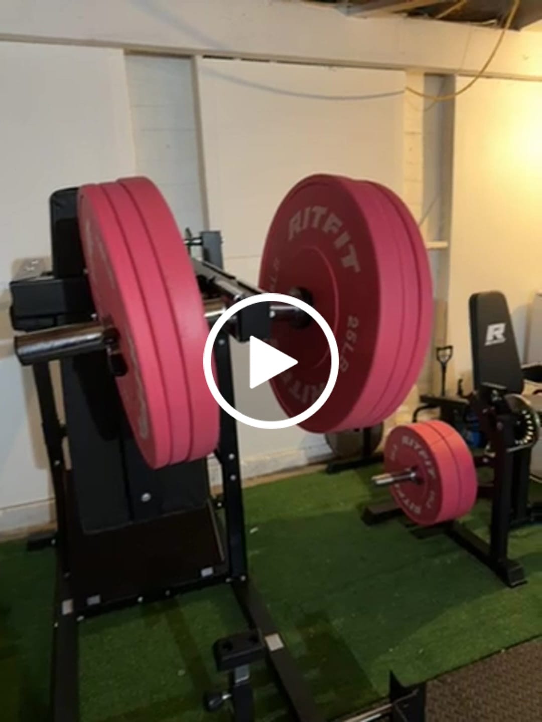 Customer video review of RitFit Pink Weight Plates Olympic Bumper Plates Weight Plates Fit 2" Barbells