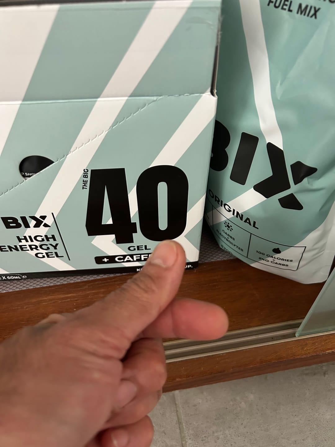 Customer photo review of The Big 40 Gel + Caffeine