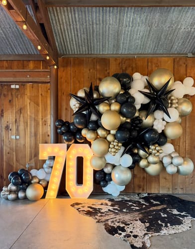 Customer photo review of Golden New Year Balloon Garland Kit