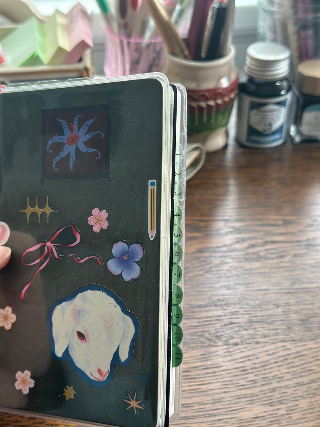 Customer photo review of Color Themed Monthly Index Tabs by Wonderland 222