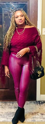 Customer photo review of Enchanting Knit Sweater (Burg)