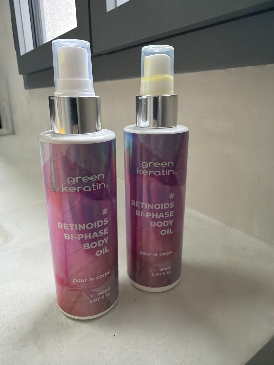 Customer photo review of RETINOIDS Huile Bi-phase pour le corps