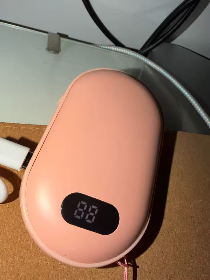 Customer photo review of Double-Heat Hand Warmer – Rechargeable Pocket Warmer
