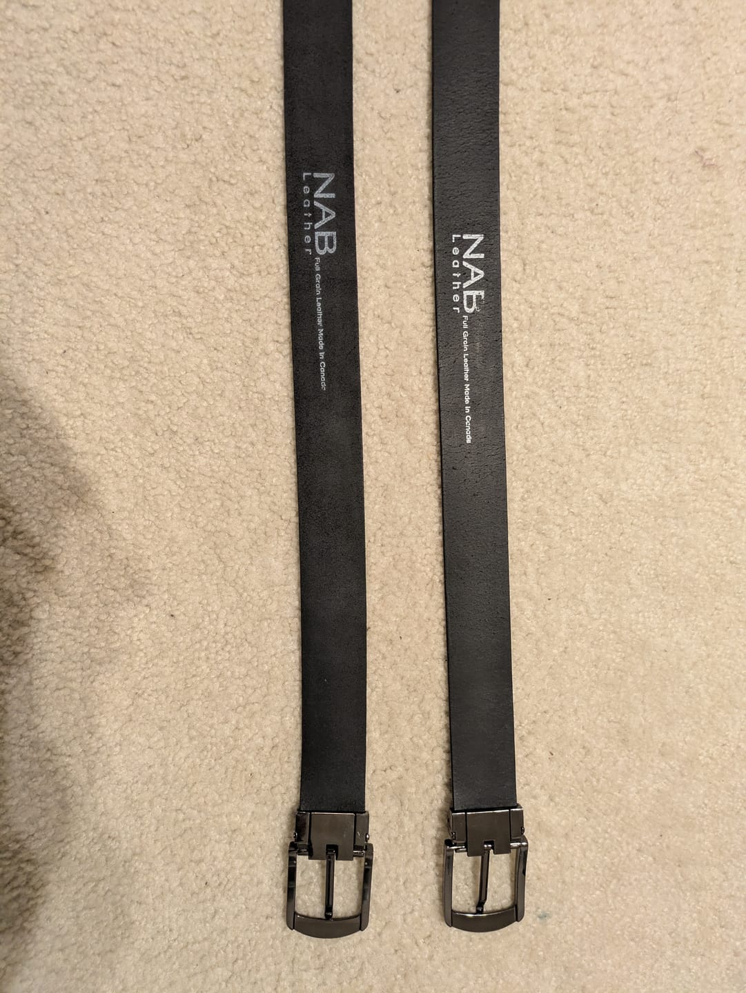 Customer photo review of Mystery Box  - Two Less Than Perfect Full-Grain Leather Belts