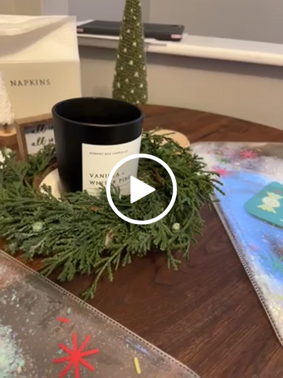 Customer video review of Vanilla + Winter Pine 10 oz. Candle