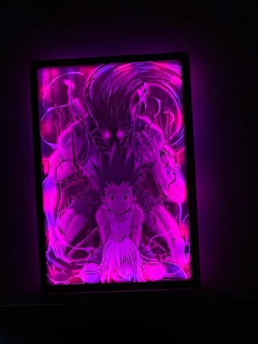 Customer photo review of V1 Tech RGB Shadow Box Addressable RGB Frame for Plexi Glass Acrylic Wall Art