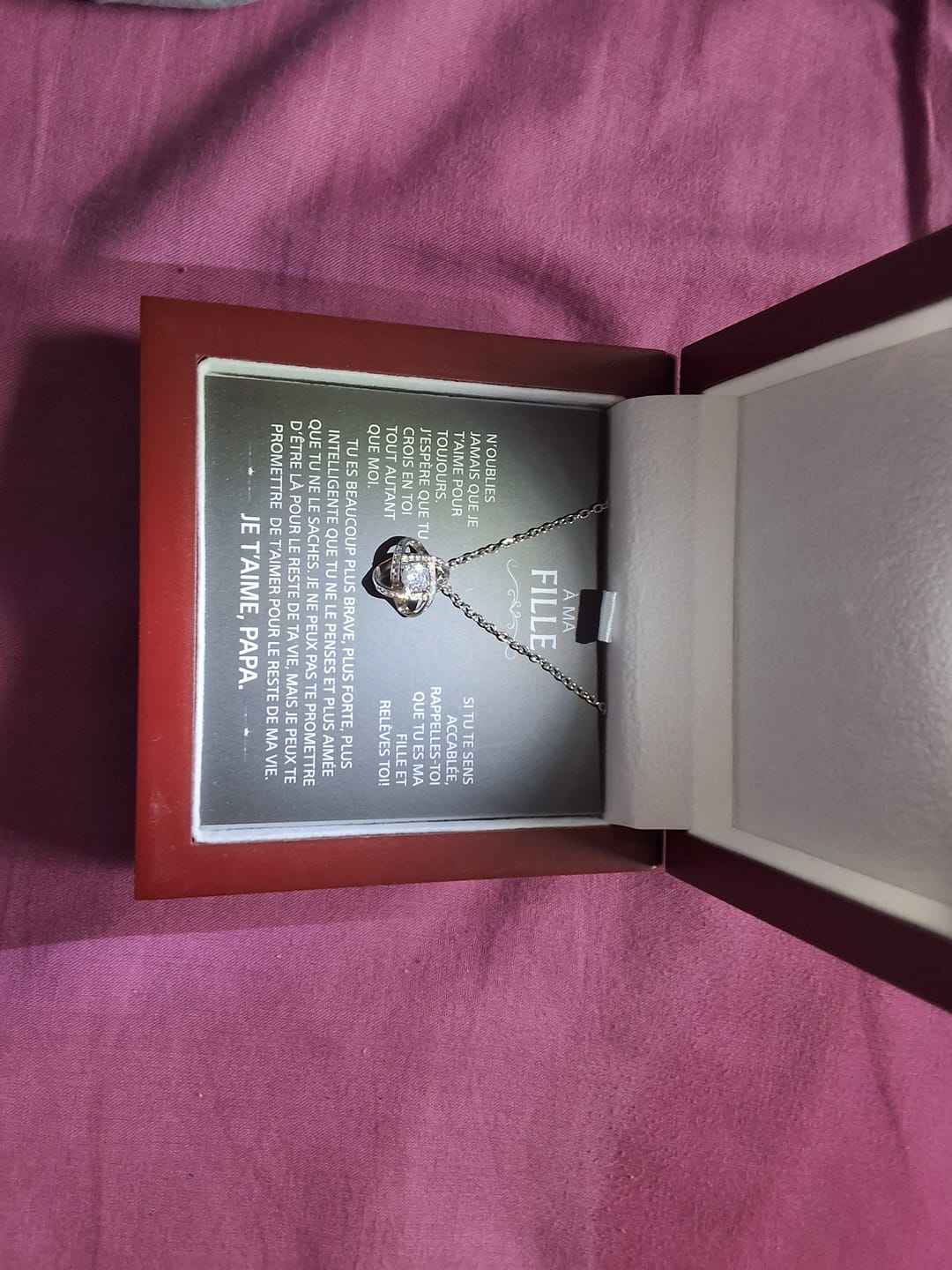 Customer photo review of À ma fille - N'oublie jamais que je t'aime pour toujours