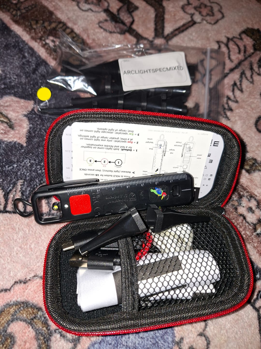 Customer photo review of Arclight Pocket-Sized Ophthalmoscope and Otoscope – Rechargeable
