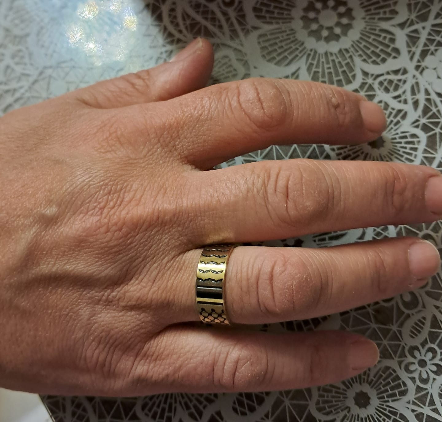 Customer photo review of Keffiyeh Ring