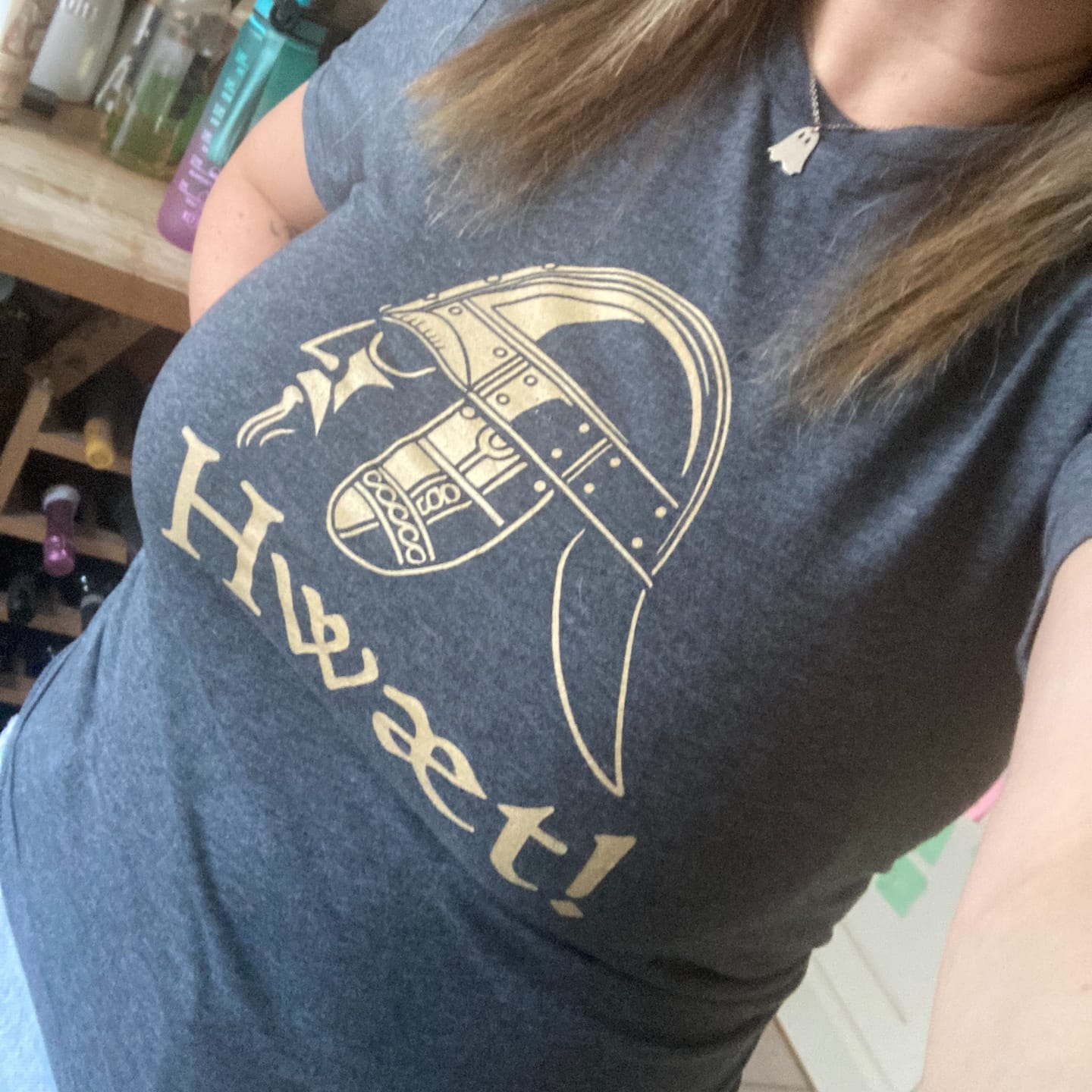 Customer photo review of Beowulf Hwaet Listen in Old English Unisex Lightweight T-Shirt