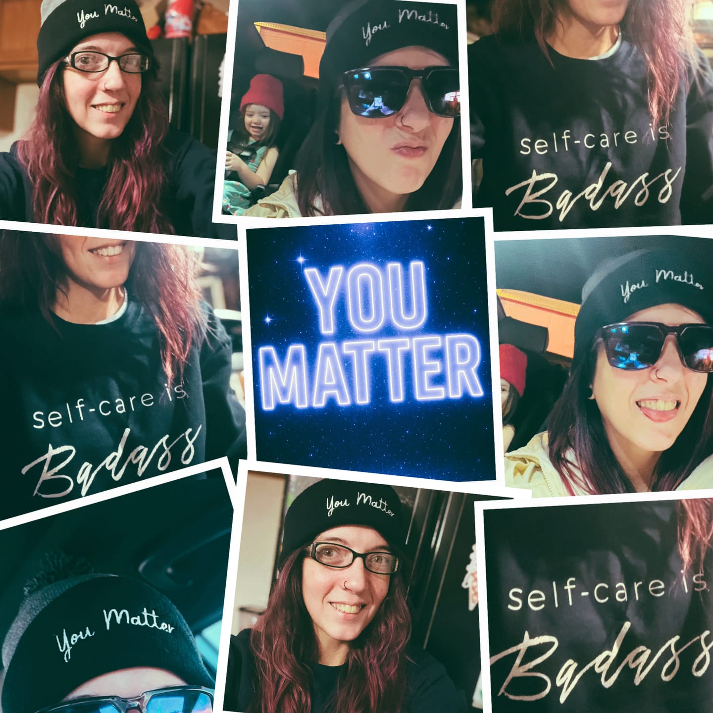 Customer photo review of Self-Care Is Badass Sweatshirt