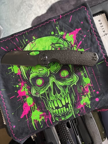 Customer photo review of Kunwu S-TAO II Titanium Frame Lock Pocket Knife DLC Vanax 3.5"