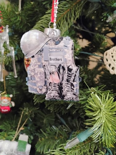 Customer photo review of Military Uniform - Boots & Hat - Personalized Flat Acrylic Ornament